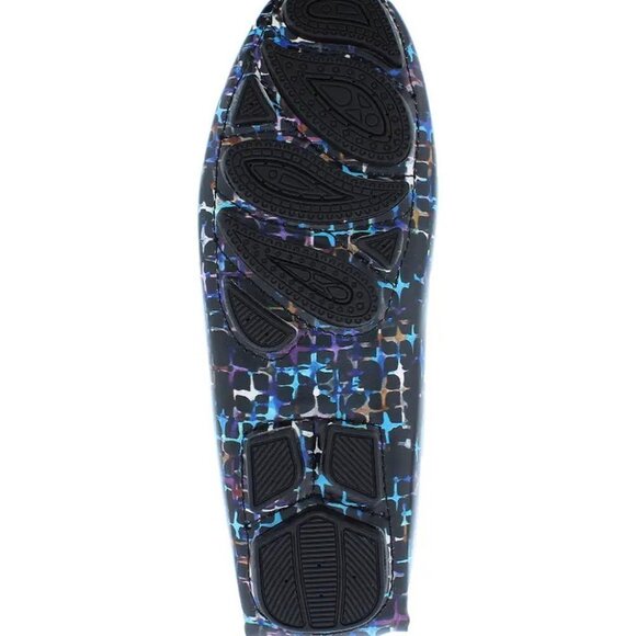 Robert Graham Black Sunbury Print Leather Penny Driving Loafers - Picture 8 of 8